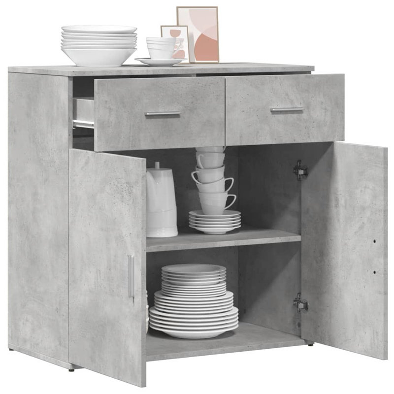 Lilya 79cm Sideboard, Concrete Grey