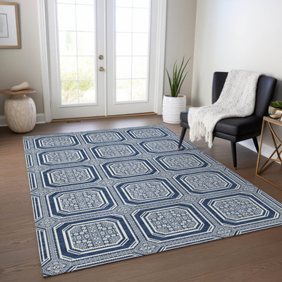 Tapis intérieur / extérieur bleu Maruna 