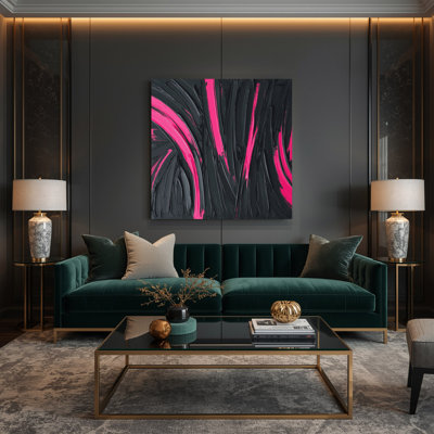 Neo Expressionism 67 Black Canvas Wall Art