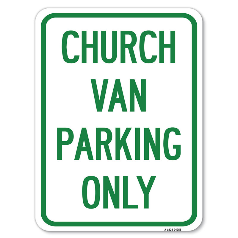 Church Van seulement / 24256, H 24 po x l 18 po x p 1 po