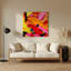 Abstrait formes 72, art mural en métal rose-637334419