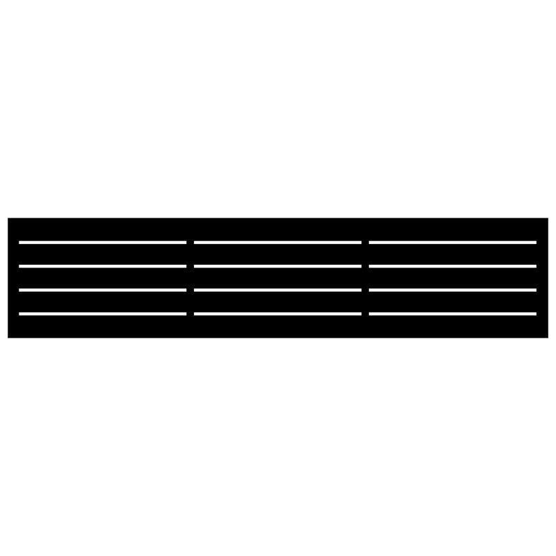 Linea Galvanized Steel Wall and Fence Extension Privacy Panel, Black, 16" H x 72" W x 1" D