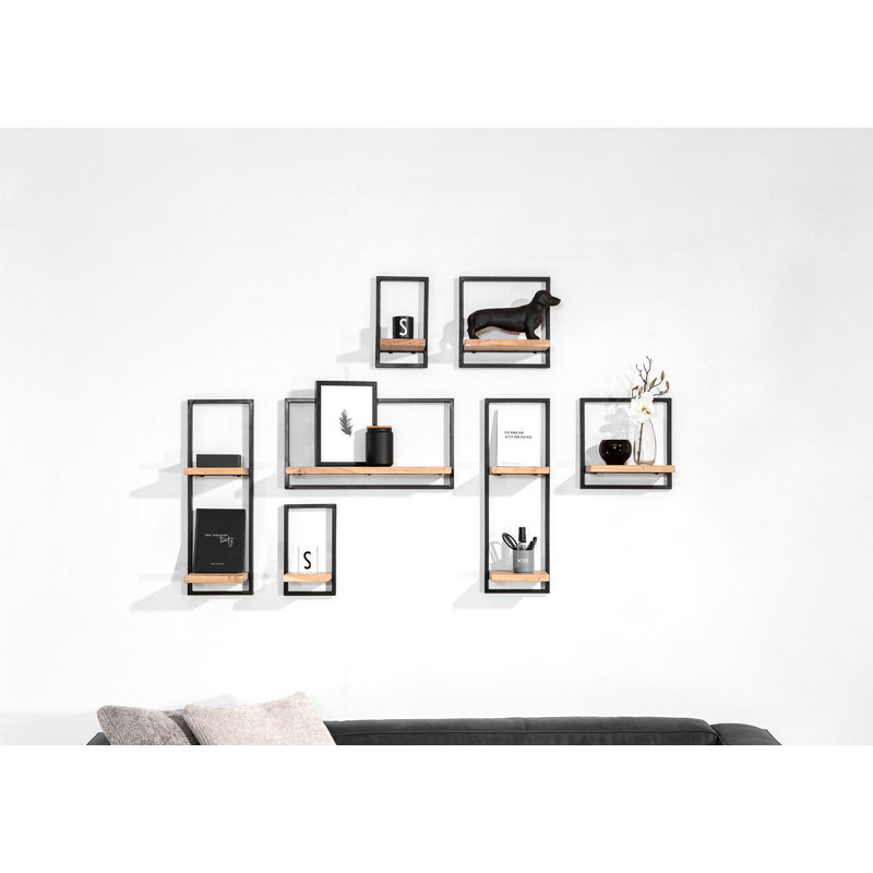 Holgate Floating Shelf, Black/Beige