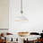 Gollenberg 1-Light Modern Dimmable Single Pendant Light in Matte White with Metal Shade-2074106964