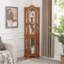 Vitrine de coin, porte vitrée, finition chêne - standard