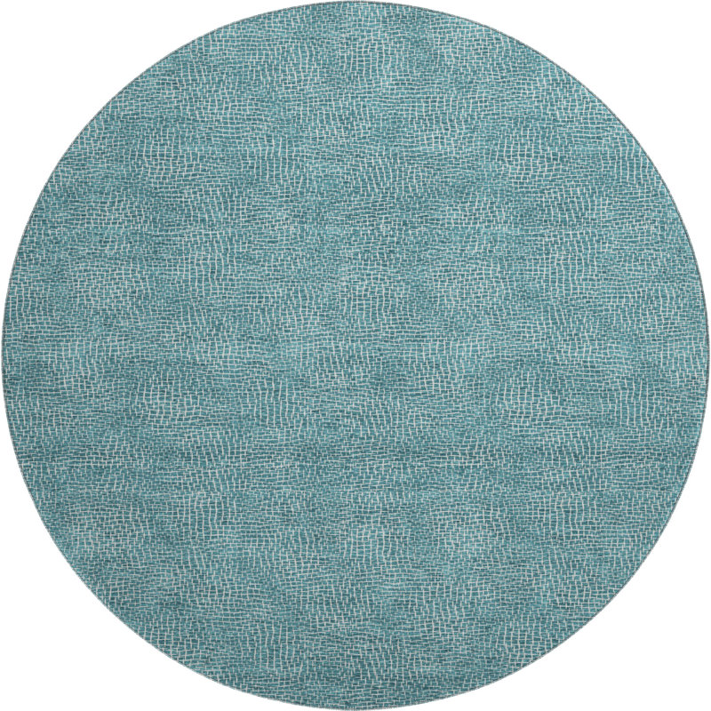 Tapis géométrique de qualité supérieure lavable à la machine Cossette AMF1057, Rond 8 pi