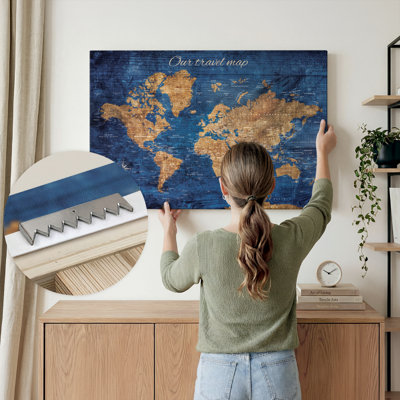 Personnalisé Our Travel I Push Pin World Amitabh