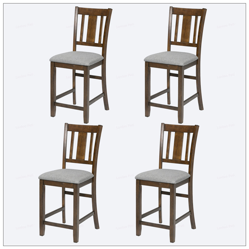 4 chaises de salle à manger rembourrées à hauteur de comptoir
