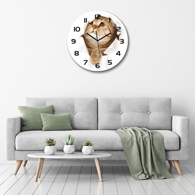 Jshaun Glass Wall Clock