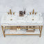 Meuble-lavabo double 60 po avec plateau en pierre d'ingénierie Wilde-1121990179-1122036336