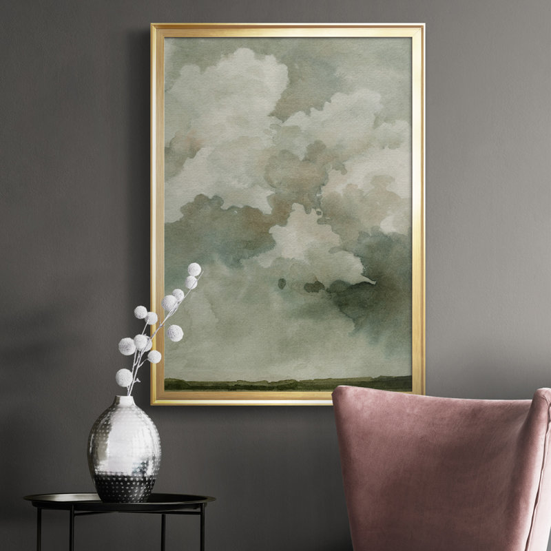 «Coming Rain I», reproduction d'art sur toile, H 42,5 po x l 30,5 po x P 1 po, Or