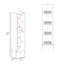 Meuble d'appoint Sealy Hight en mélamine et 4 tablettes, gris mat-1950330184