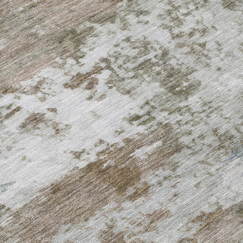 Machine Washable Indoor/Outdoor Wagenen ACN2366 Abstract Rug, Rectangle 3' x 5'