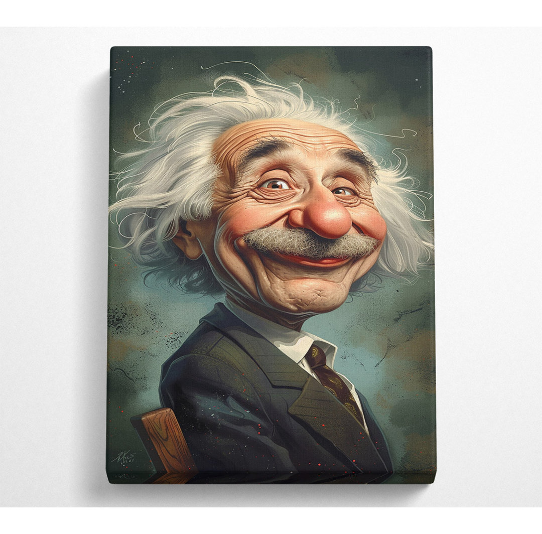 Albert Einstein Lustig - Kunstdrucke ohne Rahmen auf Leinwand