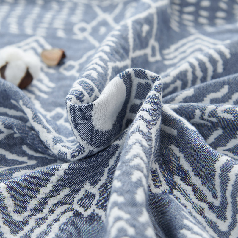Jacquard Throw Blanket, Blue