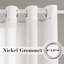 Rideaux semi-transparents avec œillets en mélange de lin - 37 po / 52 po de largeur, panneaux semi-privés et filtrant la lumière pour chambre à coucher -1267717049-1267717052