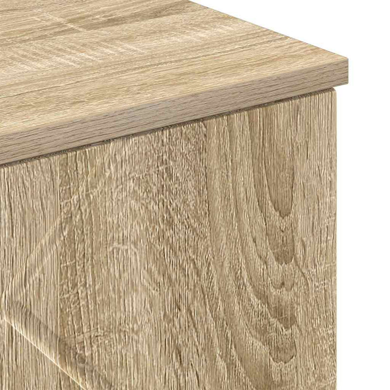 30cm Wall Mounted Bathroom Vanity Base Only, Sonoma Oak