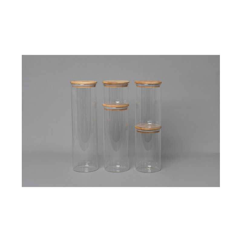 Genicook 5 Piece Kitchen Canister Set