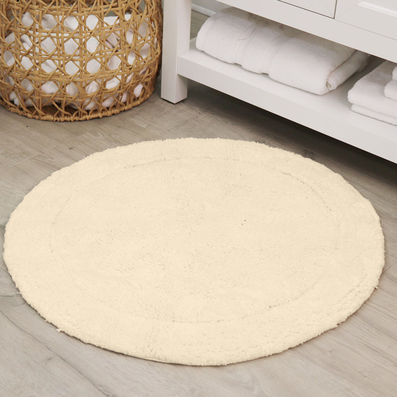 Tapis de salle de bain, Ivoire ivoire, Rond 30 po