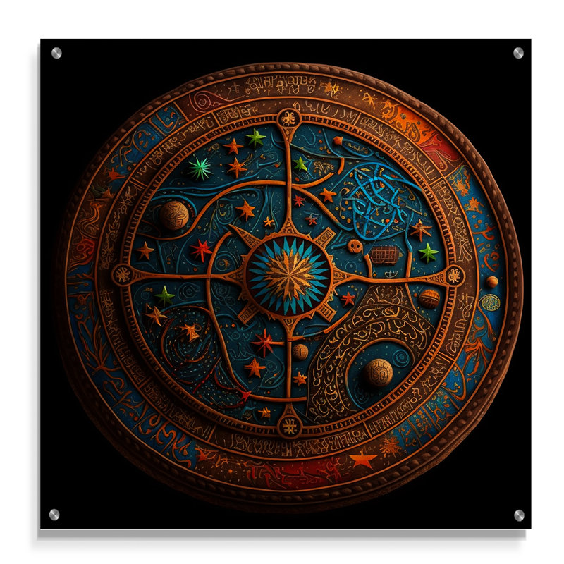 Décoration murale Tennyson - Astrologie en acrylique, H 16 po x l 16 po