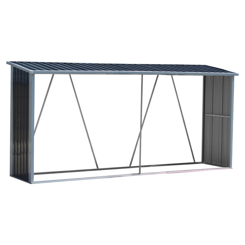 327cm W x 77cm D Metal Log Store