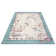 Machine Woven Beige/Teal Rug