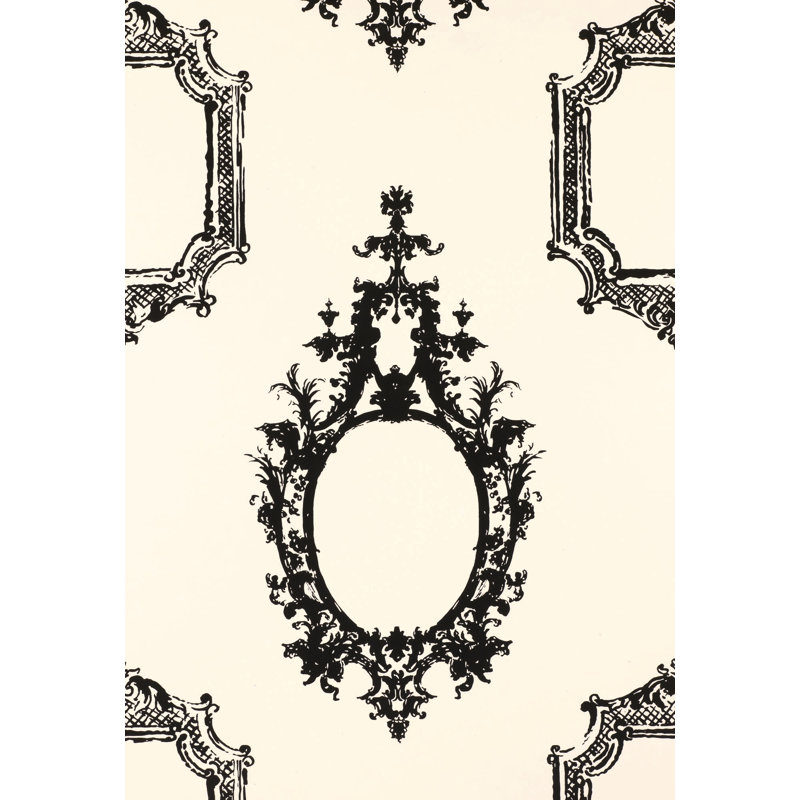 Papier peint Go Baroque, Noir / blanc