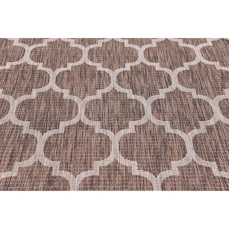Outdoor Veranda Area Rug Mushroom Color, Rectangle 4' x 6'
