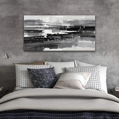 Abstract Wall Art For Bedroom Office Decor Grey And White Wall Art Painting Canvas Art Wall Decor Prints Ready To Hang Abstract Art Pictures 20脳40 Inch