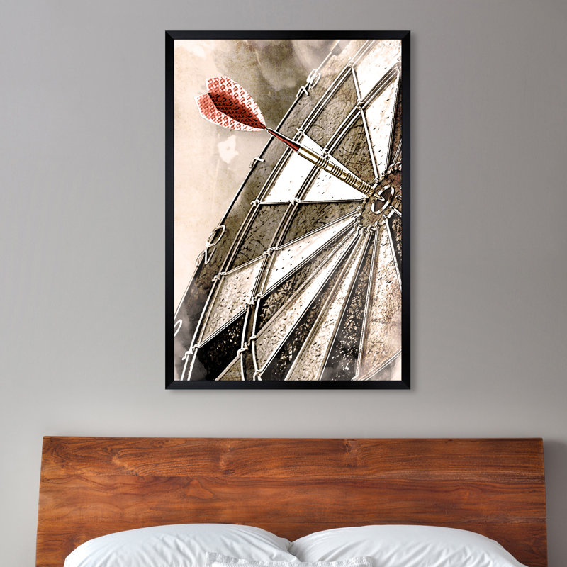 Impression de fléchettes Bullseye, H 15 po x l 10 po x P 0,5 po, Toile