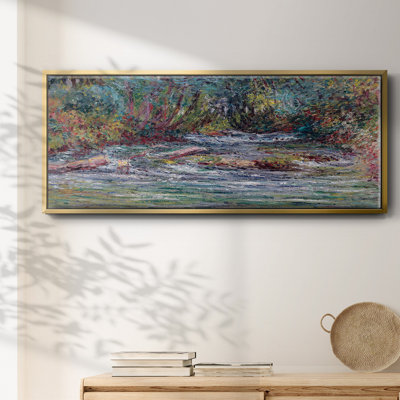 The River of Epte at Giverny, Summer, 1884 - Framed Canvas