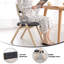 Chaise pliante au design élégant avec structure en bois massif et dossier et siège rembourrés capitonnés-1206924051
