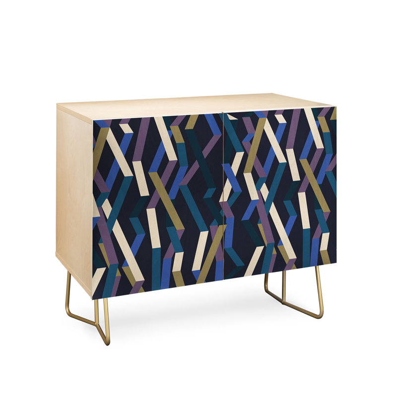 Mareike Accent Cabinet, Birch/Navy Blue