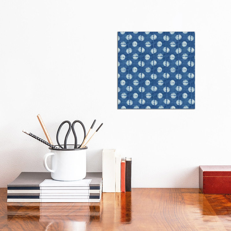 Blue Shibori II by Nancy Green - Wrapped Canvas Painting, 30.48cm H x 30.48cm W x 1.91cm D