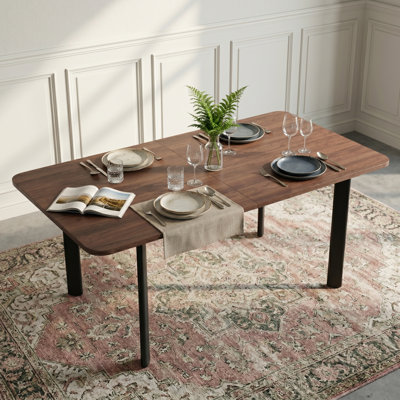Extendable Kitchen Dining Table, Modern Rectangle Table