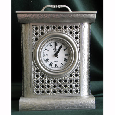 Modern & Contemporary Analogue Metal Quartz Movement / Crystal Tabletop Clock in