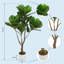 Figuier artificiel 45 po en pot noir, plante de plancher en pot pour le salon, la chambre à coucher, le bureau et le vestibule