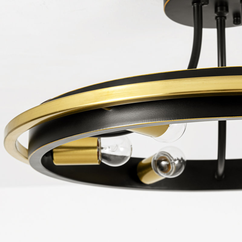 CycleAge 6 - Light Wagon Wheel Flush Mount Ceiling Light