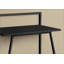 Bureaux, bureau d'ordinateur contemporain moderne de L 30 po, stratifié noir Métal, poste de travail pour ordinateur portable | Noir | Panneau de fibres à densité moyenne-916775715