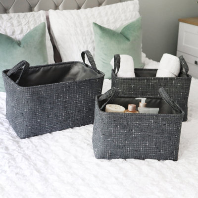 JVL Fabric Decorative Basket