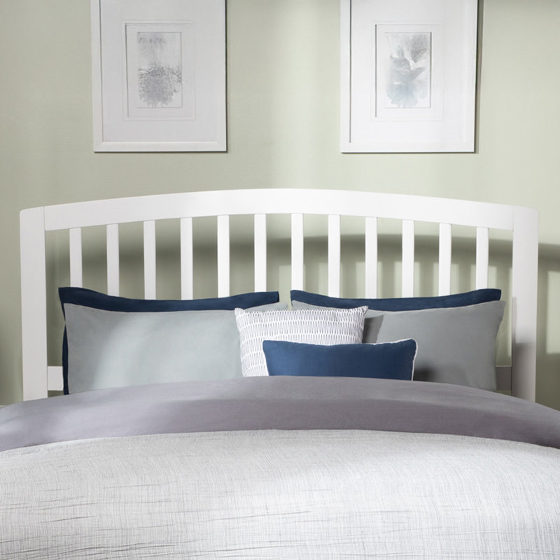Marlton Low Profile Platform Bed with Matching Footboard, White, Queen