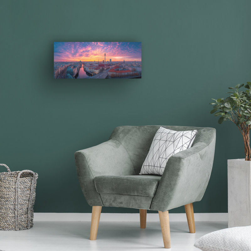 Art mural sur toile tendue - Imagine It Images «Berlin Allemagne 1» pour décoration de salon, de chambre à coucher ou de bureau - 10 x 24