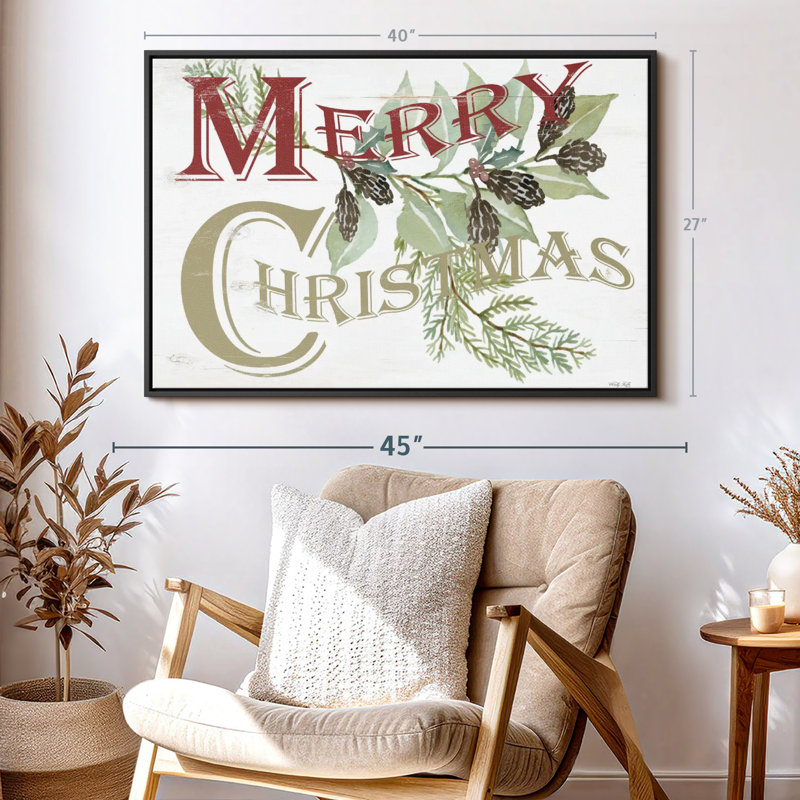 Fêtes «Vintage Merry Christmas», H 27 po x l 40 po
