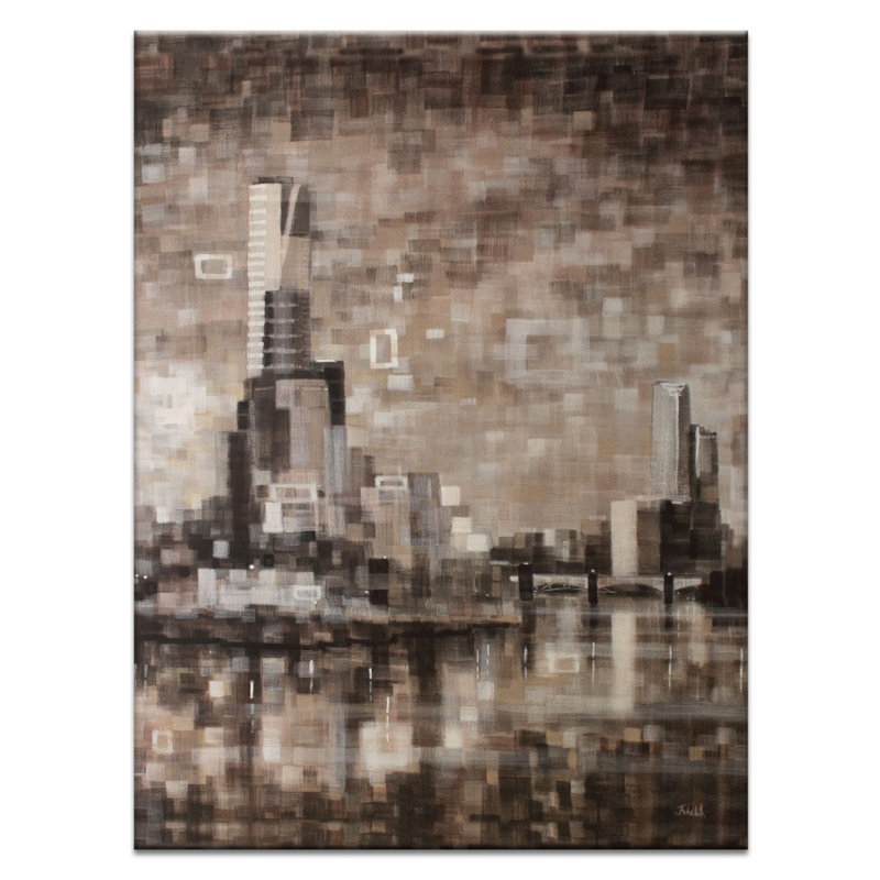 Yarra View II by Jennifer Webb - Wrapped Canvas Print, 51 cm H x 41 cm W, Black/Brown
