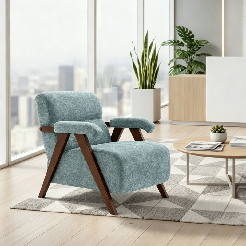 Chaise d'appoint Mid-Century, Vert