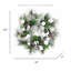 24" Frosty Cotton Berry Pine Cone Wreath