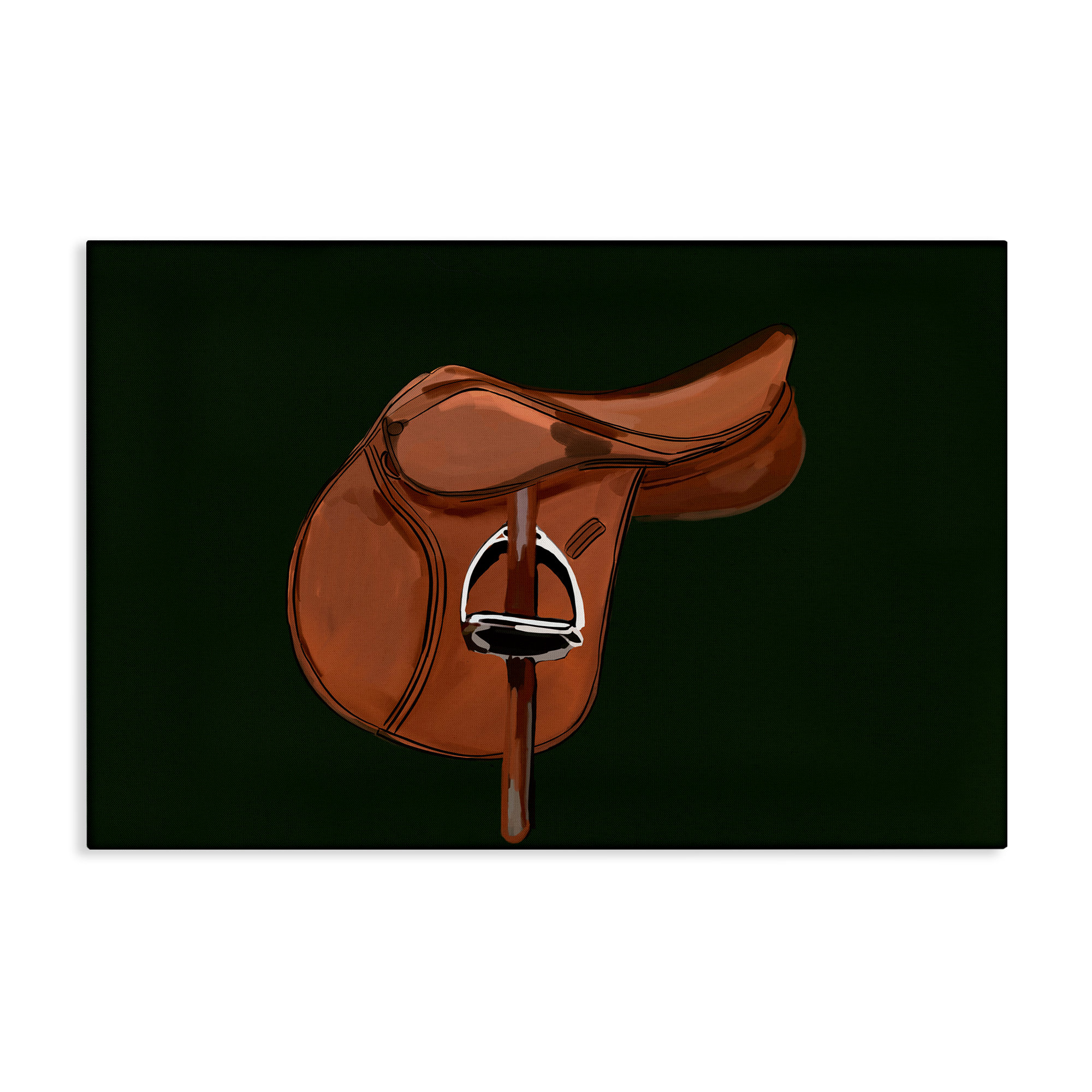 Union Rustic Brown Horse Saddle Canvas Wall Art by Amelia Noyes Wayfair