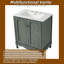 Ensemble de meuble-lavabo double 60 po avec lavabos en céramique - conception vintage flexible et rangement double-604531642