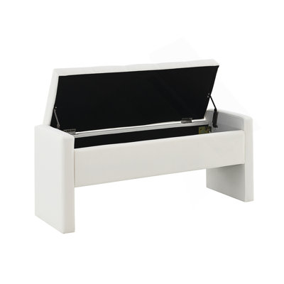 Banc de lit moderne rembourré avec rangement