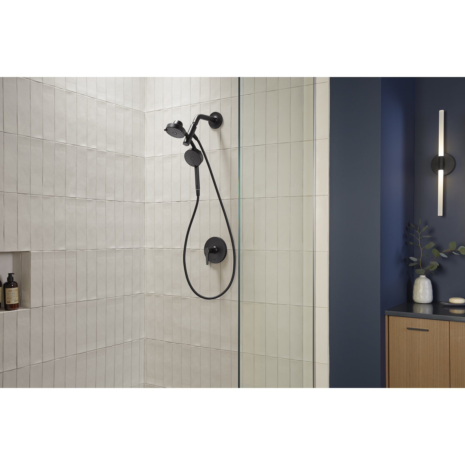 Awaken 1.75 GPM 2-in-1 Shower Combo Kit, Matte Black